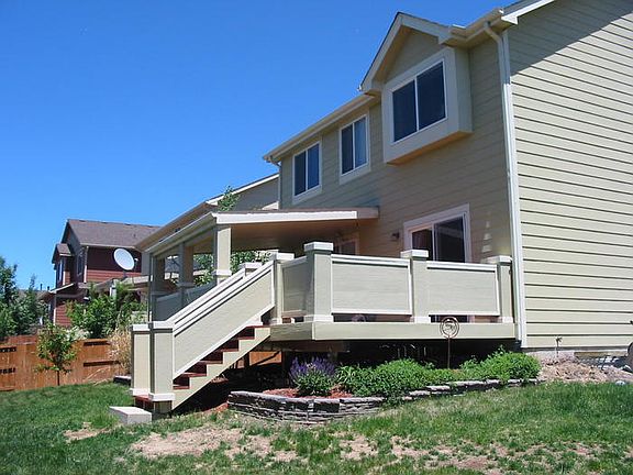 Partially covered back deck for grilling and entertaining