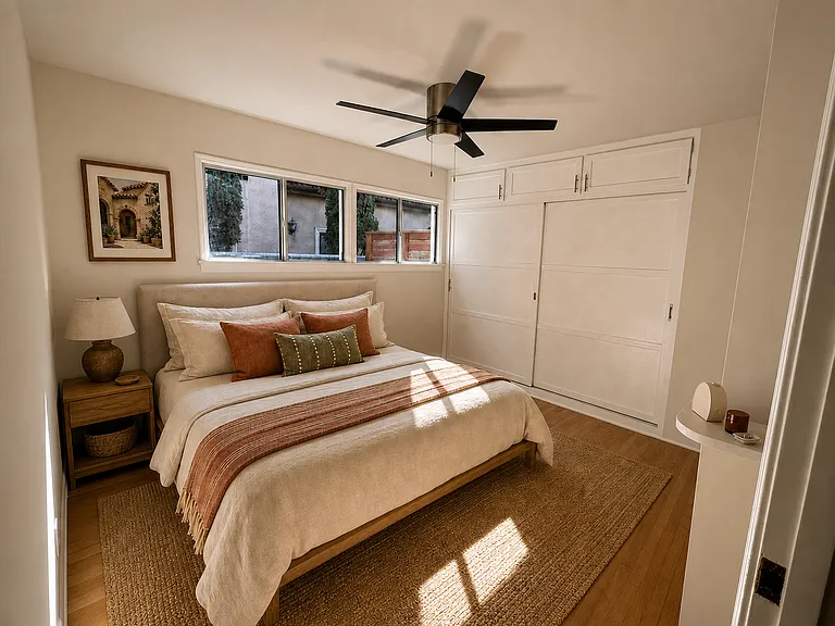 VIRTUALLY STAGED - back bedroom