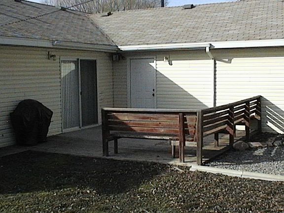 Backyard patio area