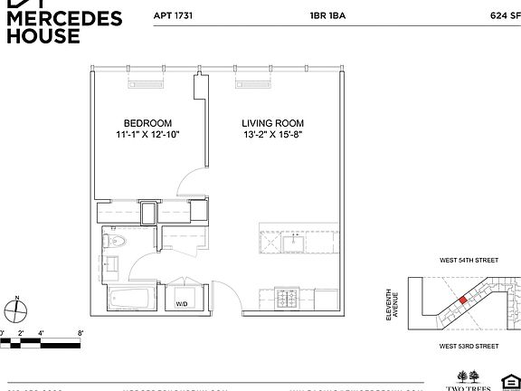 2nd image of 550 W 54th St APT 1731