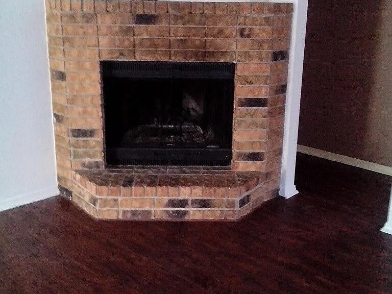 family room with fireplace