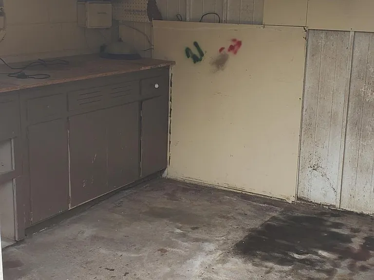 attached exterior shed area