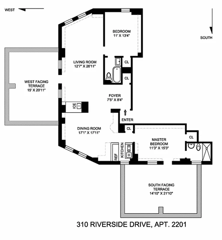 310 Riverside Drive #2201 in Upper West Side, Manhattan | StreetEasy