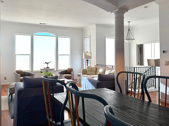 A view of the living/dining area from the further left