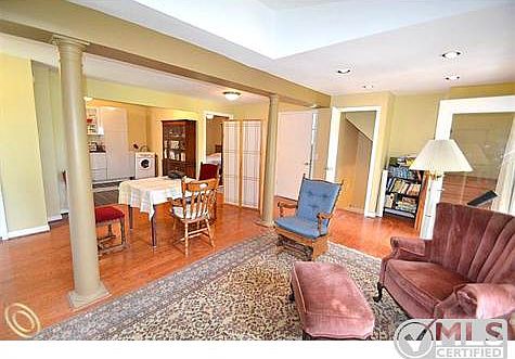 View from fireplace area