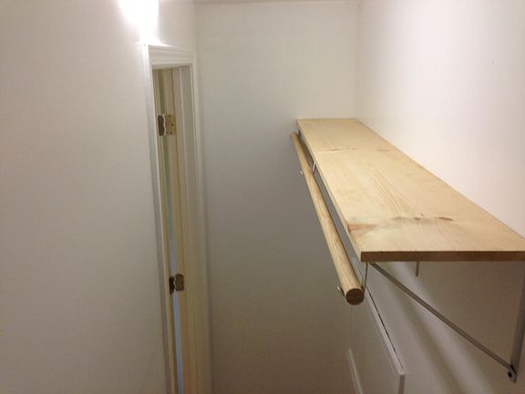 Closet looking east toward door