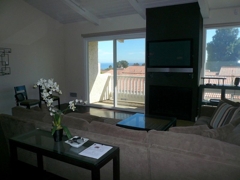 Living room with ocean view