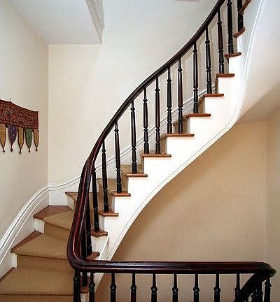 Staircase leading to third floor