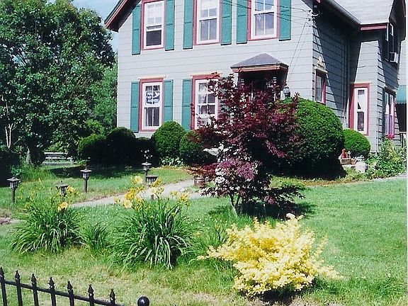 Front of house in spring
