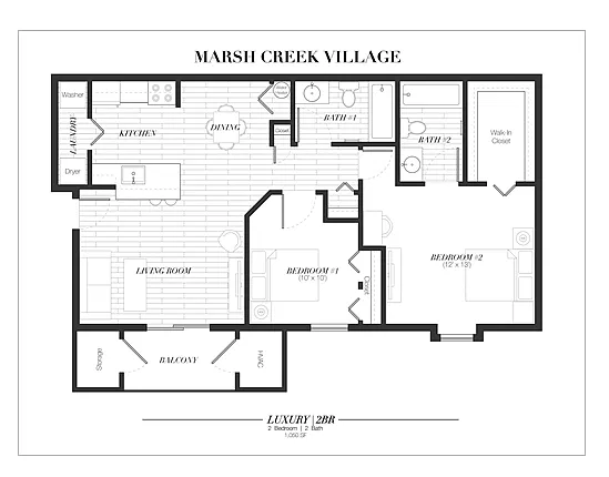 Floor plan Two Bedroom Luxury
