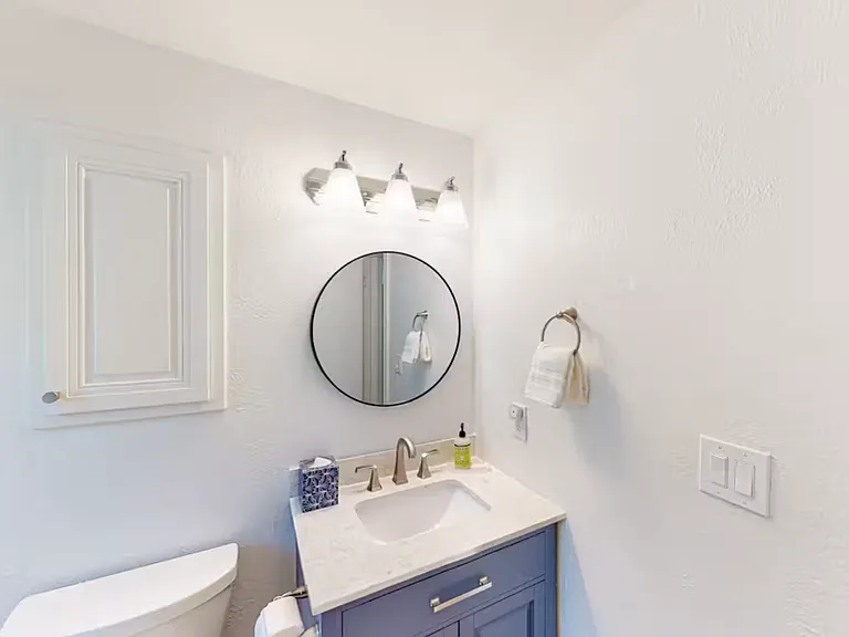 Bathroom - new vanity, toilet and mirror