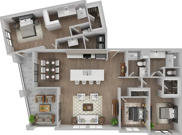 The Eddy Penthouse - Cable & Internet Incl. Floorplan Diagram