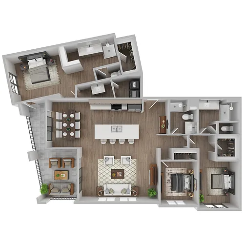Floor plan The Eddy Penthouse - Cable & Internet Incl.