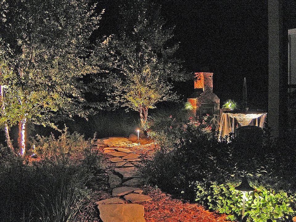 back yard at night