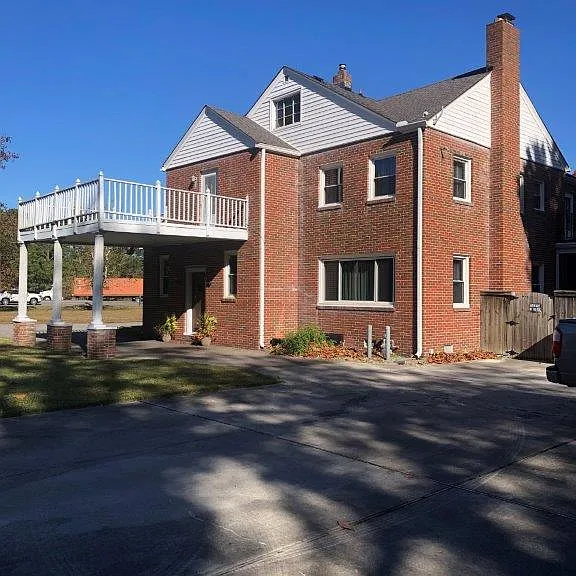 view from driveway