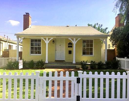 Fenced in front yard