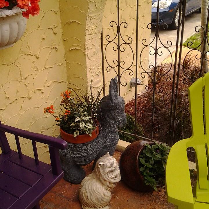 courtyard morning coffee