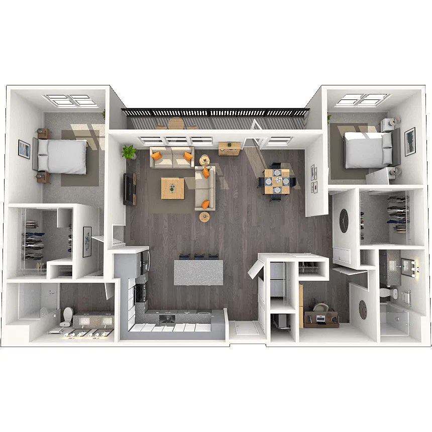 Floor plan B4 2x2 1513 SF