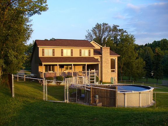 Fenced back yard w/heated pool 