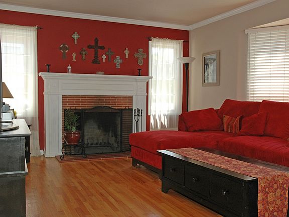 Fireplace in the living room