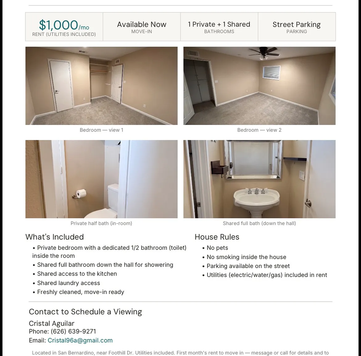 1 bed, $1,000 — Photo 1