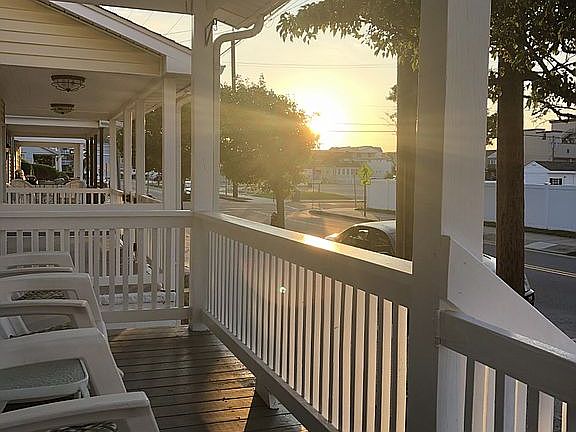 Morning sunset front porch 
