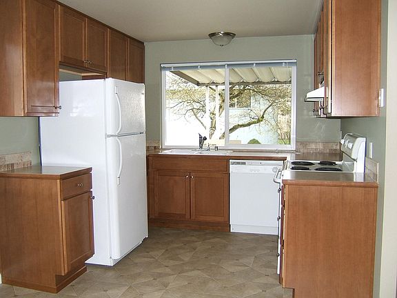 Kitchen and window to backyard