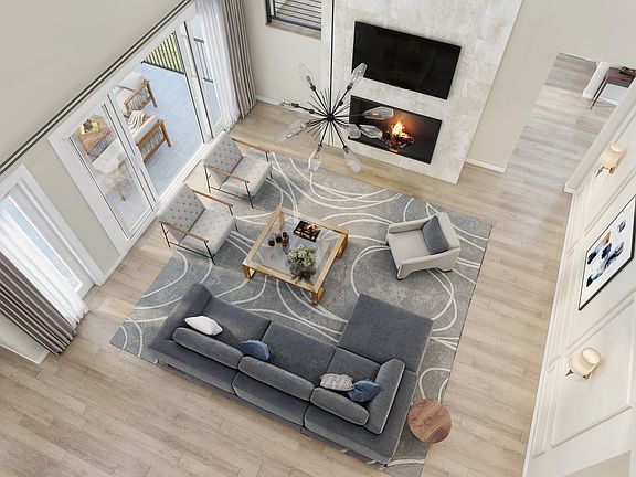 Residence 2 Great Room V-Furnished The Summit at Castle Pines by Trumark Homes