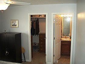 Master bedroom closet & bathroom