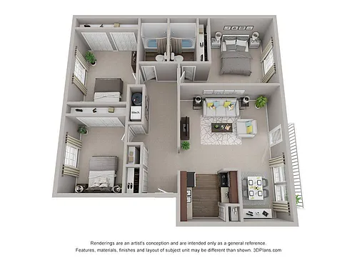 Floor plan Three Bedrooms