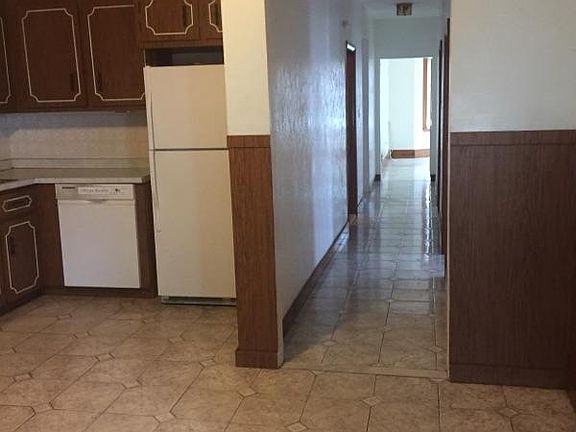 View from kitchen down the hall to living room