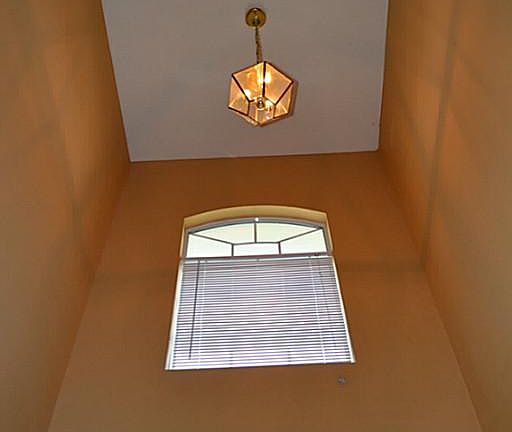 High ceiling entrance.