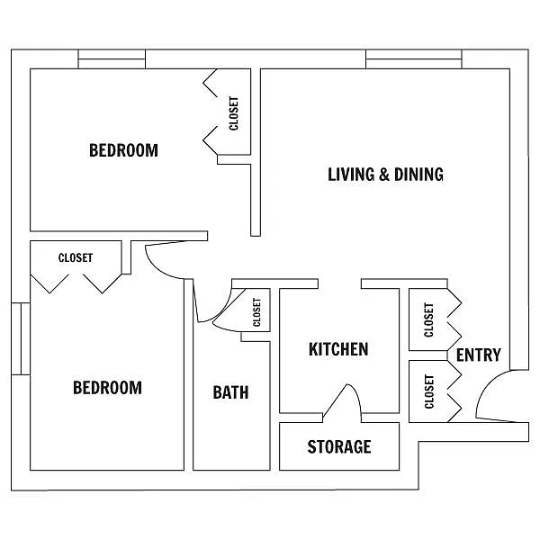 Floor plan Two Bedroom A