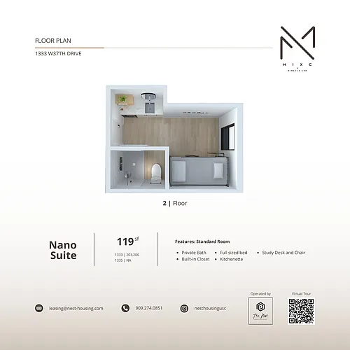 Floor plan Nano Suite