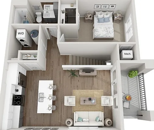 Floor Plan 1K | Seasons at Franklin | Apartments in Franklin, WI Floor Plan 1K | Seasons at Franklin | Apartments in Franklin, WI