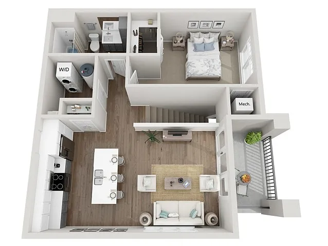 Floor plan 1K