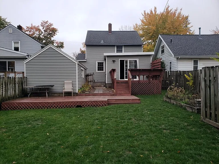 Spacious and private backyard