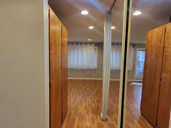 Hallway from living room to bedroom and bathroom