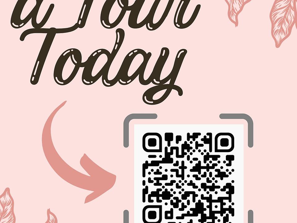 Scan our QR Code to book at tour of one of our 8 luxury floor plans!