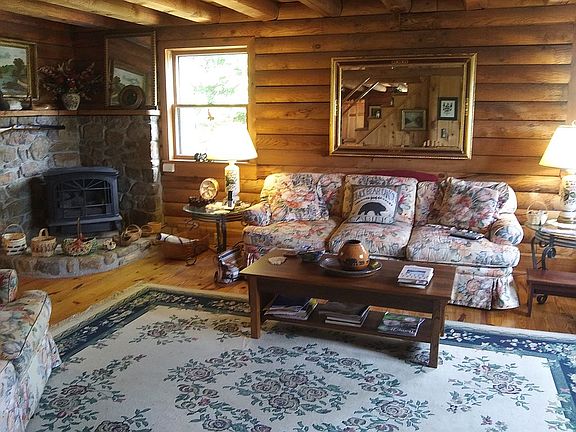 Living room. Notice logs