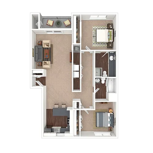 Floor plan 2X2 R