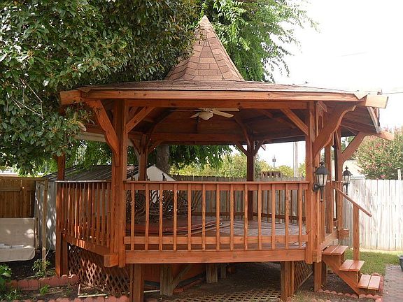 Gazebo with 6 man hot tub