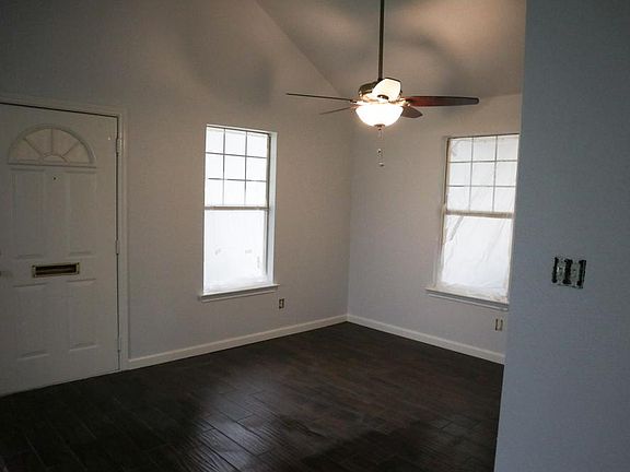 Front door and dining area