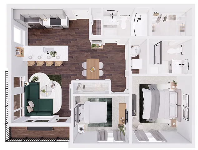 Floor plan Midpoint East-2B