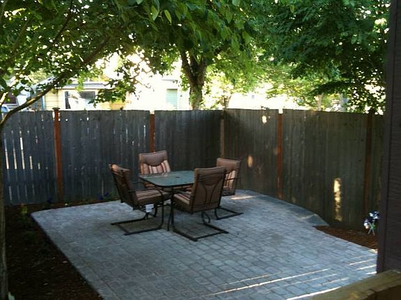 Fenced patio