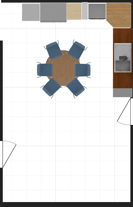 Dining table/seating for 6