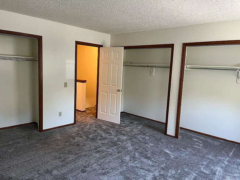 Upstairs master bedroom with plenty of closet space (3 large closets and brand new carpet!)