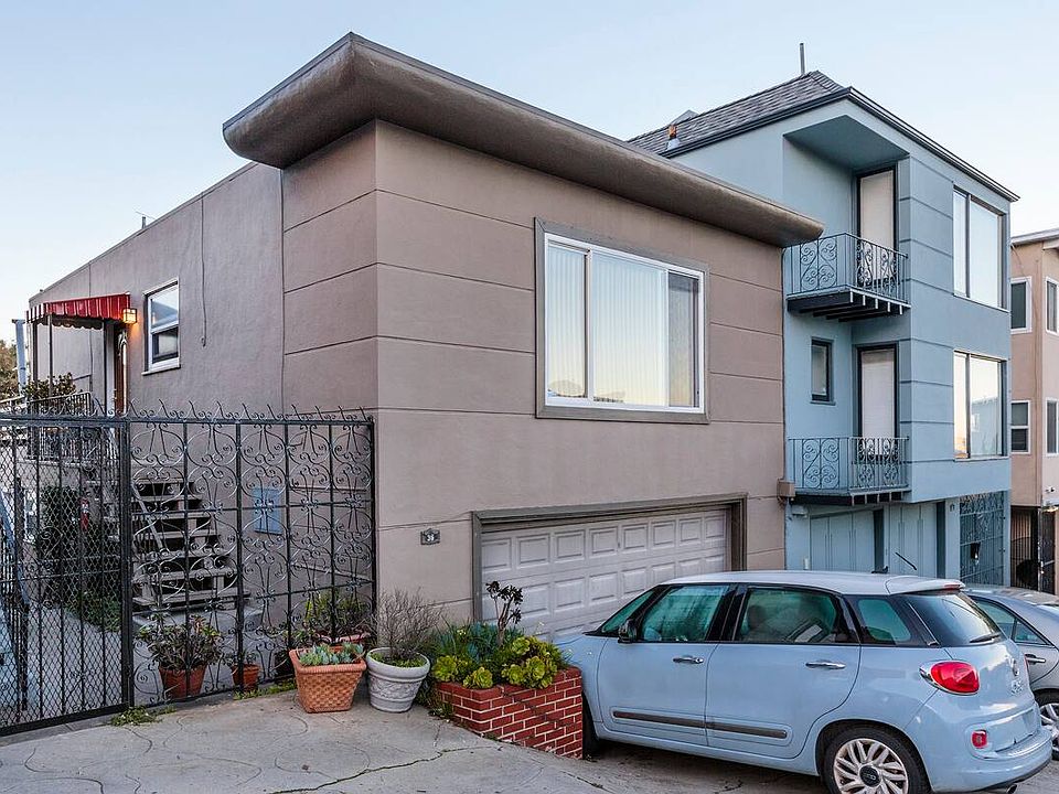 facade with deeded parking on the driveway