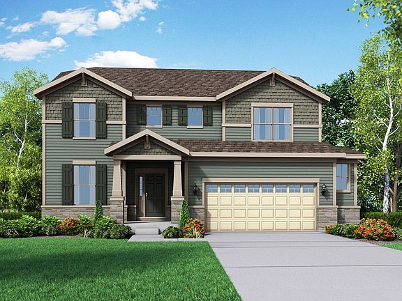 craftsman exterior Sulton Stonebridge floor plan by William Ryan Homes Hawthorn Woods IL