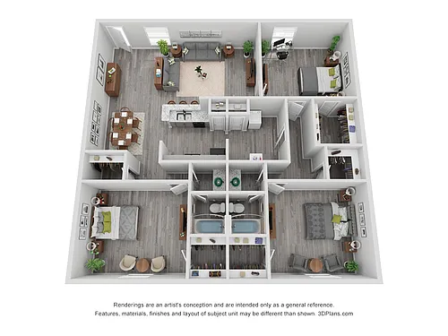 Floor plan 3x2B Renovated
